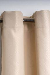Alan Symonds Diamond Blackout Eyelet Curtains Thermal Lined Ready Made Curtains in Cream - Size: 168 cm width x 183 cm drop - thumbnail 2