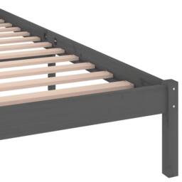 Berkfield Home Day Bed Solid Wood Pine 200x200 cm Super King Grey - thumbnail 6