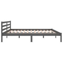 Berkfield Home Day Bed Solid Wood Pine 200x200 cm Super King Grey - thumbnail 5