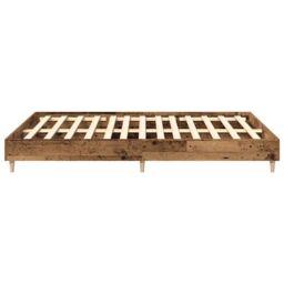 Berkfield Home Bed Frame No Mattress Old Wood 150x200 cm King Size Engineered Wood in Brown - thumbnail 6