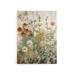 "Artery8 Daisy Wildflowers Vintage Watercolour Canvas Wall Art Print - Size: W18"" x H24""" - thumbnail 1