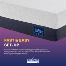 Bedzonline Half-Half Premium 3FT Single Memory Foam Mattress - Luxury Support & Breathable Comfort in White - thumbnail 8