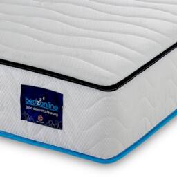 Bedzonline Half-Half Premium 3FT Single Memory Foam Mattress - Luxury Support & Breathable Comfort in White