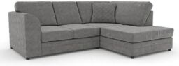 Furniture 786 Hilton 4 Seater Right Hand Facing Corner Sofa in Grey - thumbnail 3