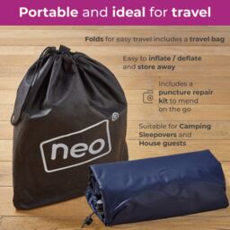 Neo Inflatable Air Bed Mattress in Blue - Size: Double - thumbnail 5