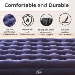 Neo Inflatable Air Bed Mattress in Blue - Size: Double - thumbnail 4
