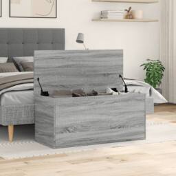 Berkfield Home Storage Box Grey Sonoma 100x42x46 cm Engineered Wood - Size: 100 x 42 x 46 cm - thumbnail 3