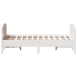 Berkfield Home Bed Frame without Mattress White 150x200 cm King Size Solid Wood Pine - thumbnail 5