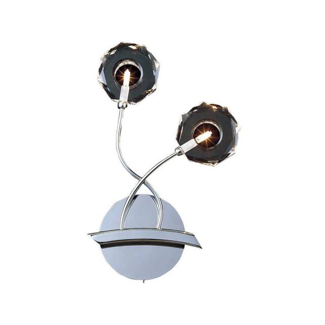 Netlighting Izona Wall Lamp 2 Light G4 Polished Chrome NOT LEDCFL Compatible in Grey - image 1