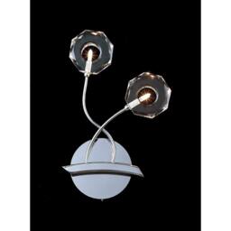 Netlighting Izona Wall Lamp 2 Light G4 Polished Chrome NOT LEDCFL Compatible in Grey - thumbnail 2