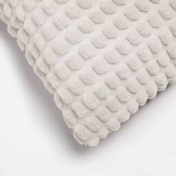 OHS 4 Pack Bobble Filled Cushion Covers Home Decor Set in Cream - Size: 45 cm x 45 cm - thumbnail 6
