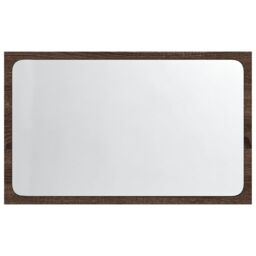 Berkfield Home LED Bathroom Mirror Brown Oak 60x8.5x38 cm Engineered Wood - thumbnail 6