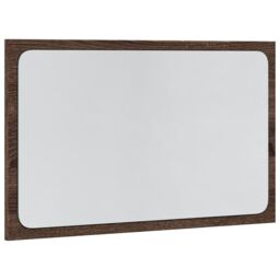 Berkfield Home LED Bathroom Mirror Brown Oak 60x8.5x38 cm Engineered Wood - thumbnail 3