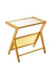 Compact Bamboo End Table in Brown - thumbnail 5