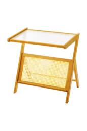 Compact Bamboo End Table in Brown - thumbnail 4