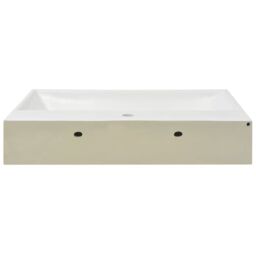 Berkfield Home Basin with Faucet Hole Ceramic White 76x42.5x14.5 cm - thumbnail 4