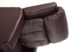 More4Homes Studio Leather Recliner With Drink Holders Sofa Armchair in Brown - thumbnail 4