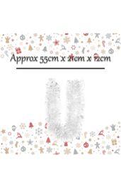 VFM e-Store Candy Cane Tinsel Christmas Decoration X 1 55cm x 19cm x 12cm Red - Size: 55 cm x 19 cm x 12 cm - thumbnail 2