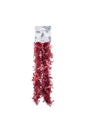 VFM e-Store Candy Cane Tinsel Christmas Decoration X 1 55cm x 19cm x 12cm Red - Size: 55 cm x 19 cm x 12 cm - thumbnail 1