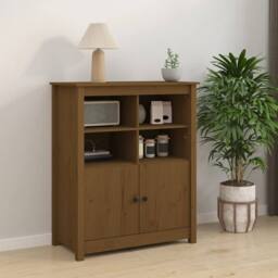 Berkfield Home Sideboard Honey Brown 83x41.5x100 cm Solid Wood Pine - thumbnail 2