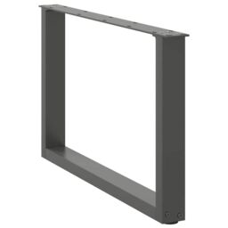 Berkfield Home Coffee Table Legs U-Shaped 2 pcs Anthracite 70x(42-43) cm Steel in Black - thumbnail 4