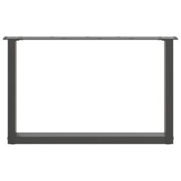 Berkfield Home Coffee Table Legs U-Shaped 2 pcs Anthracite 70x(42-43) cm Steel in Black - thumbnail 5