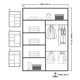 MN Furniture Basel Mirror Sliding Wardrobe - LED Light 120cm x 217cm in White - Size: 120 cm x 217 cm - thumbnail 3