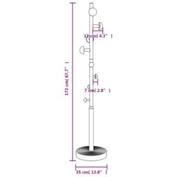 Berkfield Home Coat Stand Pink 172 cm Powder-coated Iron - thumbnail 8