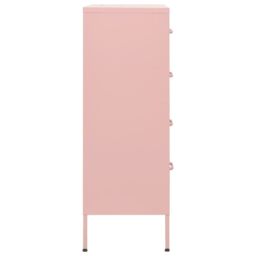 Berkfield Home Chest of Drawers Pink 80x35x101.5 cm Steel - thumbnail 4