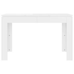 Berkfield Home Dining Table High Gloss White 120x60x76 cm Engineered Wood - Size: 120 x 60 x 76 cm - thumbnail 4