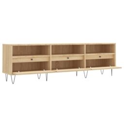 Berkfield Home TV Cabinet Sonoma Oak 150x30x44.5 cm Engineered Wood in Brown - thumbnail 6