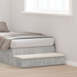 Berkfield Home Bed Drawers - Concrete Grey, 75 x 36.5 x 16.5 cm, Made of Engineered Wood in Grey - Size: 75 x 36.5 x 16.5 cm
