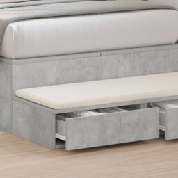 Berkfield Home Bed Drawers - Concrete Grey, 75 x 36.5 x 16.5 cm, Made of Engineered Wood in Grey - Size: 75 x 36.5 x 16.5 cm - thumbnail 4