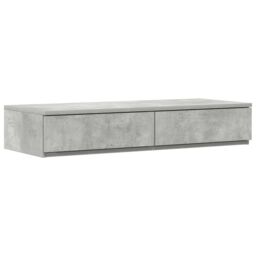 Berkfield Home Bed Drawers - Concrete Grey, 75 x 36.5 x 16.5 cm, Made of Engineered Wood in Grey - Size: 75 x 36.5 x 16.5 cm - thumbnail 2