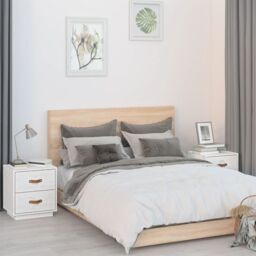 Berkfield Home Bedside Cabinets 2 pcs White 40x34x45 cm Solid Wood Pine - Size: 40 x 34 x 45 cm - thumbnail 1