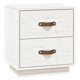 Berkfield Home Bedside Cabinets 2 pcs White 40x34x45 cm Solid Wood Pine - Size: 40 x 34 x 45 cm - thumbnail 6