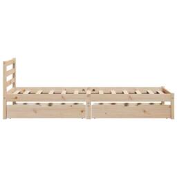 Berkfield Home Bed Frame without Mattress 90x190 cm Single Solid Wood Pine in Brown - thumbnail 5