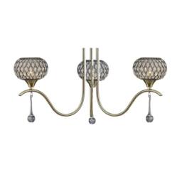 Netlighting Chelsie Ceiling Pendant 3 Light Antique Brass Clear Glass in Bronze - thumbnail 7