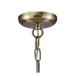 Netlighting Chelsie Ceiling Pendant 3 Light Antique Brass Clear Glass in Bronze - thumbnail 5