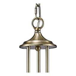 Netlighting Chelsie Ceiling Pendant 3 Light Antique Brass Clear Glass in Bronze - thumbnail 6