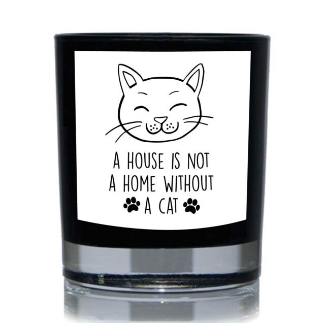 60 SECOND MAKEOVER Cat House Is Not A Home Funny 20cl Candle in Black