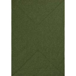 THE RUGS Indoor Outdoor Trenzado Rug Polypropylene Bordered Plain Design in Green - Size: 200 cm x 290 cm - thumbnail 1