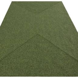 THE RUGS Indoor Outdoor Trenzado Rug Polypropylene Bordered Plain Design in Green - Size: 200 cm x 290 cm - thumbnail 4