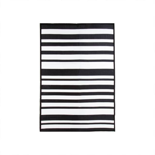 Charles Bentley Lightweight Waterproof Indoor/Outdoor Rug in Black - Size: 120 cm x 170 cm - image 1