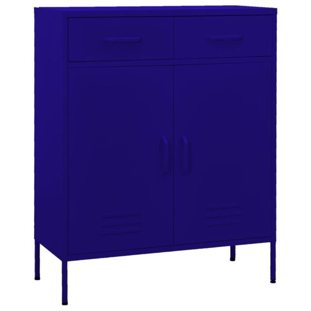 Berkfield Home Storage Cabinet Navy Blue 80x35x101.5 cm Steel - image 1