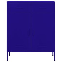 Berkfield Home Storage Cabinet Navy Blue 80x35x101.5 cm Steel - thumbnail 2
