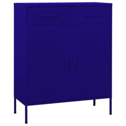 Berkfield Home Storage Cabinet Navy Blue 80x35x101.5 cm Steel