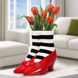 Menkind Wizard Of Oz Whimsical Red Slippers Vase - thumbnail 1