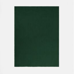 OHS Warm Plain Fleece Throw Over Bed Blanket in Dark Green - Size: 120 cm x 150 cm - thumbnail 3