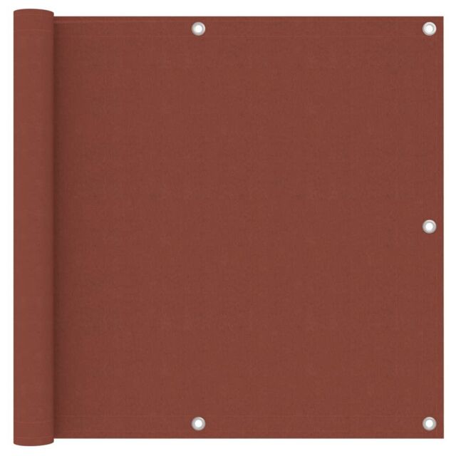 Berkfield Home Balcony Screen Terracotta 90x300 cm Oxford Fabric in Brown - image 1
